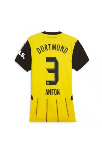 Borussia Dortmund Waldemar Anton #3 Voetbaltruitje Thuis tenue Dames 2024-25 Korte Mouw